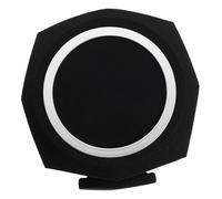 LIGHTAOTAO Thickened Octagonal Microphone Sponge Cover Black Mesh Live Streaming Mic Protector Sound Isolation Windshield for Ktv and Studio Use