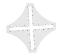 LIGHTAOTAO Transparent Acrylic Density Ruler for Sewing Quilting Portable Sample Knitting Gauge with Smooth Chamfer Needle Measurement Stitch Counting Tool for Fabric Cutting and Crochet