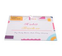 LIGHTAOTAO Undated Spiral Habit Tracker Planner with Binding Portable Monthly and Daily Habit Journal for Adults Simple Pattern Design for Workout and Goal Tracking Wall Hangable Organizer