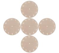 LIGHTAOTAO Unfinished Wooden Clock Faces 5Pcs 30Cm Round DIY Craft Clock Dials for Painting and Holiday Making