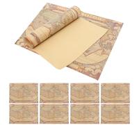LIGHTAOTAO Vintage Map Wrapping Paper 10Pcs Retro Kraft Paper for Bouquet Flower Packaging Book Cover Decorative Map Print Wrapping Sheets for Birthday and Festival