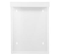 LIGHTAOTAO Wall Mounted Acrylic Brochure Holder Stand with Lid, White Document Holder for Efficient Organisation of Marketing Materials and Literature, Suitable for Waiting Room