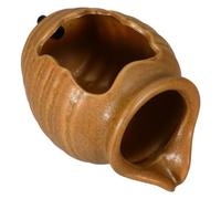 LIGHTAOTAO Waterfall Ceramic Jar Fountain for Pond and Fish Tank with Water Circulation Function, Multi-functional Decorative Ceramic Pot for Garden and DIY Decor, Ancient Technique Style