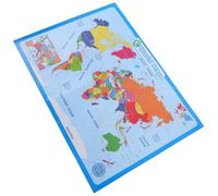 LIGHTAOTAO Wear Resistant World Map Poster for Preschool Educational Wall Hanging Cognitive Geography Learning Chart Early Childhood Intellectual Development Decor Random Style