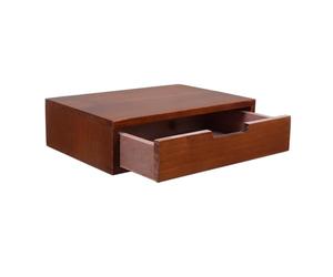 LIGHTAOTAO Wood Desktop Drawer Organizer Box, Mini Bamboo Desk Storage Cabinet with Single Drawer, Desktop Stationery Storage for Home Office Bedroom