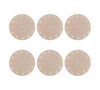 LIGHTAOTAO Wooden Clock Faces 6Pcs Round Dial Discs with Arabic Numerals 23Cm Diameter for DIY Crafting and Office Wall Clock Projects with Movement Included