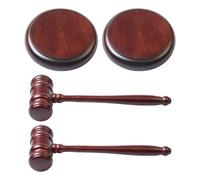 LIGHTAOTAO Wooden Gavel and Sound Block Set for Desk Decor and Speeches, Versatile Usage with Sound, Simple Yet Elegant Design in Brown Wood for Board Leaders and Club Presidents
