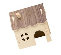 LIGHTAOTAO Wooden Hamster Hideout House for Small Pets 1pcs Hamster Villa with Sleeping Nest and Activity Shelter Natural Wood Habitat Mice and Hedgehogs