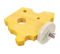 LIGHTAOTAO Wooden Parrot Perch Stand Platform for Cage Natural Wood Bird Perch for Parakeets Cockatiels Pets Durable Chew Activity Platform for Healthy Claw Trimming