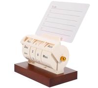 LIGHTAOTAO Wooden Perpetual Desk Calendar Numbered Blocks and Monthly Blocks, Reusable Manual Date and Month Change, Decorative Table Calendar for Home Or Bookcase