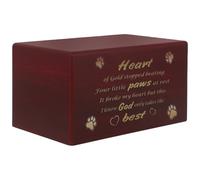 LIGHTAOTAO Wooden Pet Urn for Dog Cat Memorial Cremation Ashes Keepsake Box Pet Funeral Casket