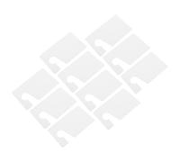 LIGHTAOTAO Writable Parking Permit Tags 10Pcs with Blank Space for Custom Information, Weatherproof Rear Mirror Hanging Pass for Cars and Bass Boat Use