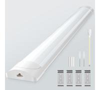 Lightasea 40W LED Batten Light 6500K Daylight, 4FT 115cm Linkable LED Garage Lighting, 4000LM Super Bright LEDs Fluorescent Lights with 20cm Power Cord for Garage Workshop Office