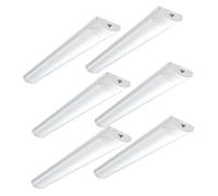 Lightasea 6Pack 50W LED Batten Light 6500K Daylight, 5FT 145cm Linkable LED Garage Lighting, 5000LM Super Bright LEDs Fluorescent Lights with 20cm Power Cord for Garage Workshop Office
