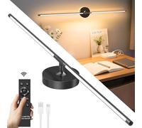 Lightasea Rechargeable Wall Sconce Lights, Wall Light LED Indoor,Wall Mounted Reading Light,Battery Operated Wall Lights 3 Color Temperature,Black Long Wall Sconce for Living Room Bedroom Hallway