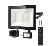 Lightasea Security Lights Outdoor Motion Sensor, 100W PIR Security Light with Remote Control, IP66 Waterproof LED Motion Sensor Light Outdoor, 10000LM 6500K PIR Floodlight for Garden, Backyard, Garage