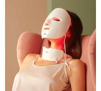 LightAura plus | LED Face & Neck Mask by Project E Beauty | Skin Rejuvenation | LED Therapy Photon Mask | 7 Colors | Anti Aging | Acne Spot Removal | Reduce Wrinkles | Anti-inflammation