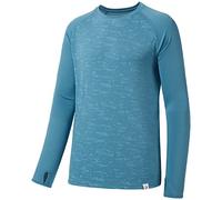 Lightbare Men’s Performance Casual Pocket Shirt Long Sleeve Lightweight UPF 50+ for Hiking Fishing Outdoors, Heather Provincial Blue, XL