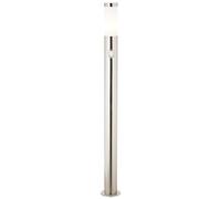Lightbox Outdoor bollard light with motion sensor - 80 cm high - Ø 8 cm - Basic Outdoor path lamp - for garden - E27 socket - max. 40 W - stainless steel & plastic