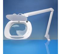 Lightcraft LC9100LED Extra Wide Magnifier Lamp with Dimmer - 180x 150mm Lens, 1.75x Magnification, 60 SMD LEDs-for Hobby, Craft, Electronics, Beauty
