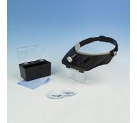 Lightcraft LED Headband Magnifier Kit with Bi-Plate Magnification, Black