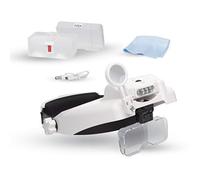 Lightcraft Professional LED Headband Magnifier with Bi-Plate Magnification & Loupe, LC1769USB
