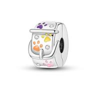 LIGHTDOG Charm Pendant Women 925 Sterling Silver for Bracelet Charms Beads suitable for Pandora Bracelet Compatible with European Bracelets for Women Christmas Gifts Charms, Sterling Silver, Cubic