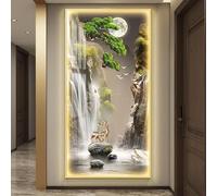 Lighted 3D Wall Art Decoration, Plug-in Landscape Painting Hanging Sculpture for Living Room, Bedroom, Study