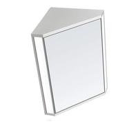 Lighted Bathroom Mirror CabinetWallMounted Vanity Mirror with Triangular Door & Shelf Modern Eckspiegelschrank for Home & Cosmetic Storage Solutions.