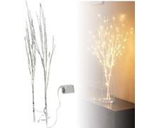 Lighted Brown Willow Branches 32IN 100 LED with Timer Battery Operated, Tree Branch with Warm White Lights for Holiday Christmas Decoration Indoor Out-door Use (Brown)
