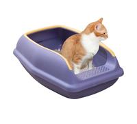 Lighted Cat Tray | Semi-Sealed High Side Sieve Litries - Comes with a cat litries sieve shovel, the removable litries have a removable design and the raised fences on both