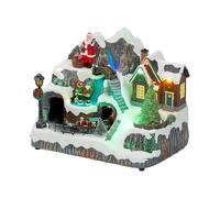 Lighted Christmas Collection Figurine Ornament, Rotating, A | Christmas Gingerbreads Village with Rotating Figure / Tree Lighted Christmas Collection Figurines for Home Decors