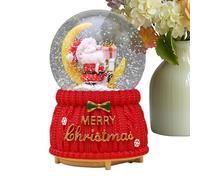 Lighted Christmas Globe - Santa Moon Figurine, Musical Winter Decoration, Joyful Colorful Holiday Collectible Accessory | Interactive Rotating Enchanting Centerpiece For Home Office Classroom Party