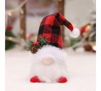 Lighted Christmas Gnome Plush Ornament With LED Belly 12cm 24cm Fabric | Soft fabric feather linen construction Warm white LED belly Easy hanging with transparent lanyard For Christmas tree door