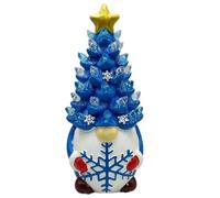 Lighted Christmas Gnome Tree,Light-Up Resin Gnome Christmas Tree,Gnomes Xmas Man Trees,Faceless with Trees Multicolored Old