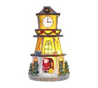Lighted Christmas House - Desktop Lighted Clock Tower Craft | Christmas Decoration Table Centerpiece for Bedroom Study Living Room Window Family Gathering Party Planners