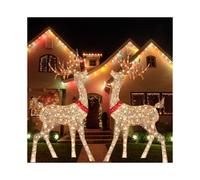 Lighted Christmas Reindeer Water Resistant Bright And Festive Holiday Decoration For Home Glowing Reindeer Outdoor Yard Ornament