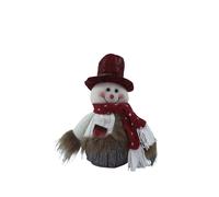 Lighted Christmas Snowman Decor - LED - Festive Glowing Christmas Decoration with red hat