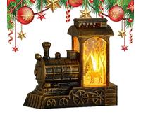 Lighted Christmas Train Snow Globe, Christmas Train Figurine LED Light Snow Globe | Seasonal Scene Decoration Photography Props For Living Room, Bedside