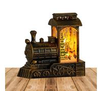 Lighted Christmas Train Snow Globe, Christmas Train Figurine LED Light Snow Globe | Seasonal Scene Decoration Photography Props For Living Room, Bedside