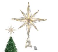 Lighted Christmas Tree Lights for Christmas Tree with 20 LED Lights | Shiny Hollow Star as Tree Cuts Holiday Decorations Living Room Dor