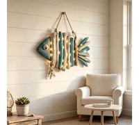 Lighted Coastal Fish Wall Decor, Nautical Wall Hanging (Lignt)