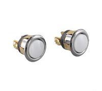 Lighted Door Bell Push Button Wired Yellow Glow Metal | 2-pack replacement set, yellow LED night visibility, robust metal housing, simple 2-wire install, fits wired systems