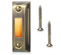 Lighted Doorbell Button, Wall Mounted Antique Lighted Metal Door Bell Doorbell Push Button, Wall Mounted Doorbell Switch Wired Doorbells