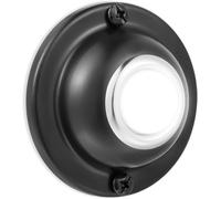 Lighted Doorbell Push Button,LED Round Door Bell Switch Home Wall Mounted Buttons Wired Opener Universal Hardware Garage Front Doors Easy Installation Black