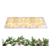 Lighted Faux Snow Cover - Plush Illuminated Decorative Layer STK, Multimode Cloth STK, Ambient Frosted Accent | Homes Parties Shops Trees Winter Celebration Scenes
