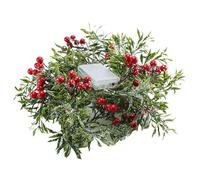 Lighted Garland - 1.75m/, LED String, Red Berry Design | Battery Operated, Flexible, Christmas Decoration, Table Centerpiece For Home, Porch, Fireplace, Stairs, Indoor, Outdoor