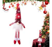 Lighted Gnomes - Battery Operated Gnome Table Ornaments, Holiday Toy with Snowflake Knitted Hat for Home, Table, Shelf Decor, Festive Christmas Decoration, Easy-to-Use LED Accent