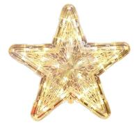 Lighted Gold Christmas Star Tree Topper - 9" Plug in Twinkly Tree Star with 30 LED Lights, No-Wobble Tree Topper Stabilizer Holder Include, Tree Top for Indoor Outdoor Christmas Decorations