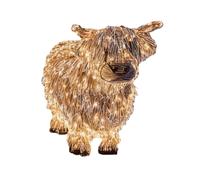 Lighted Highland Cow Christmas Decoration for Indoor &